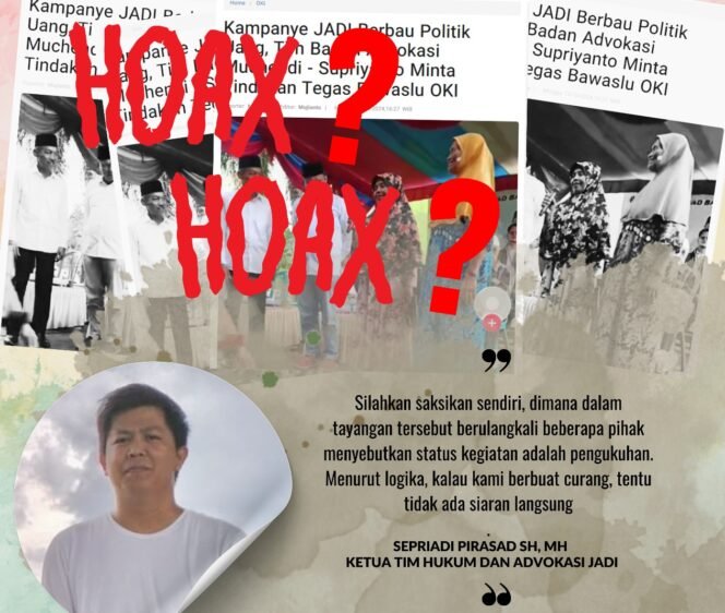 
					Dituduh Lakukan Politik Uang Dalam Kampanye, Tim Hukum JADI Sebut Perkara Yang Dipaksakan