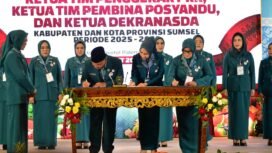 Pelantkan Ike Meilina Muchendi, S.E., M.Si, sebagai Ketua Tim Penggerak PKK, Ketua Dewan Kerajinan Nasional Daerah (Dekranasda), serta Ketua Pembina Posyandu Kabupaten Ogan Komering Ilir (OKI) untuk masa bakti 2025-2030