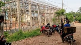 Lokasi Proyek Gedung Serbaguna Desa Sukarela Kecamatan Rantau Bayur Kabupaten Banyuasin 
