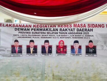 Kegiatan Reses Masa Sidang IV DPRD Provinsi Sumatera Selatan yang digelar di Kantor Kelurahan 5 Ulu Palembang