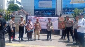 AKSI LSM KRAK bersama Elemen Masyarakat Sumatera Selatan di Kantor Kementerian Agraria dan Tata Ruang/Badan Pertanahan Nasional Republik Indonesia hari ini,sekitar pukul 11.00 WIB
