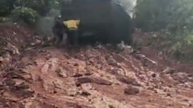 Inilah kondisi terbaru jalan yang menuju ke desa Talang Kemang, foto diambil tanggal 15 Desember 2025